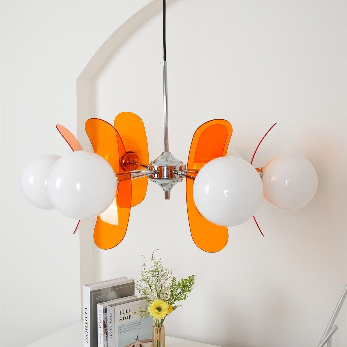 Prism Kreativität Sputnik Orange-Glas Kronleuchter