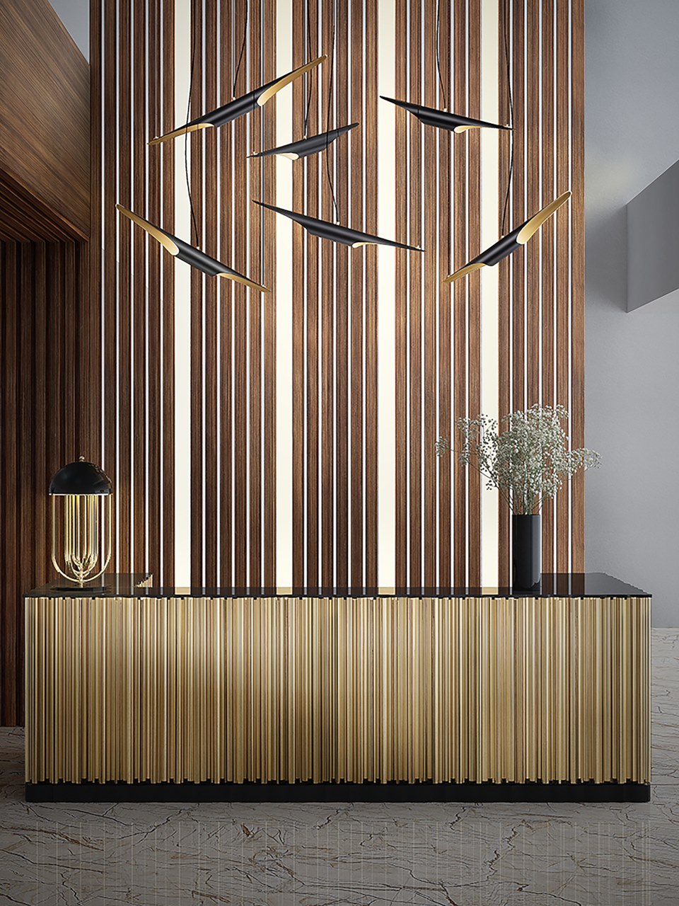 Raelond moderne Pendelleuchte Rohr