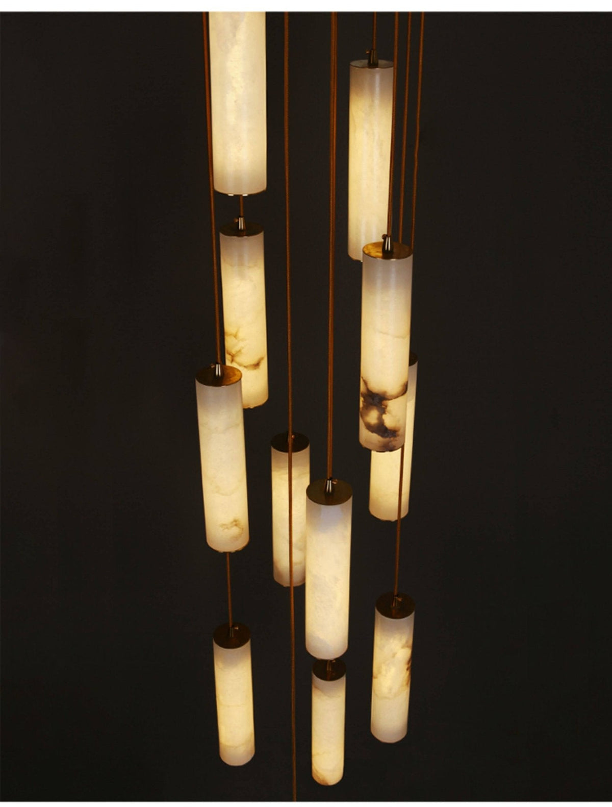 Albalaine Kronleuchter aus Alabaster in Säulenform