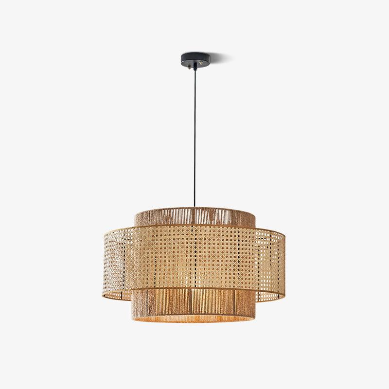 Crigen konzentrische Rattan-Pendelleuchte