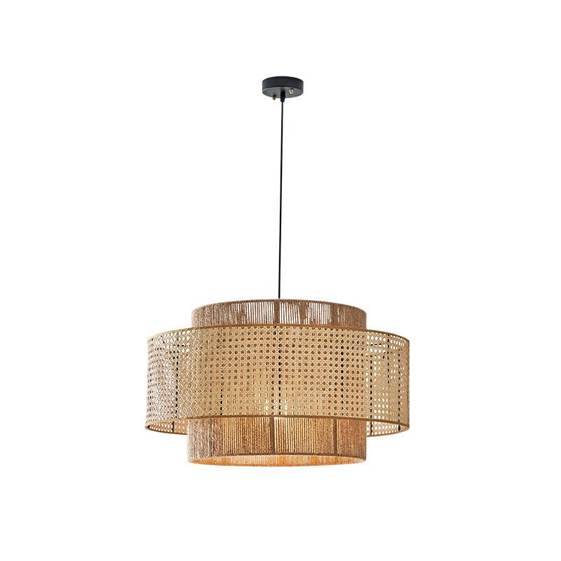 Crigen konzentrische Rattan-Pendelleuchte