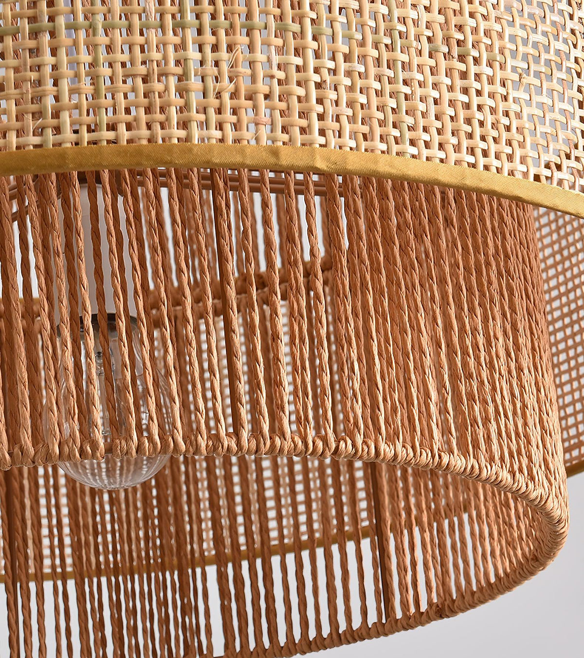 Crigen konzentrische Rattan-Pendelleuchte