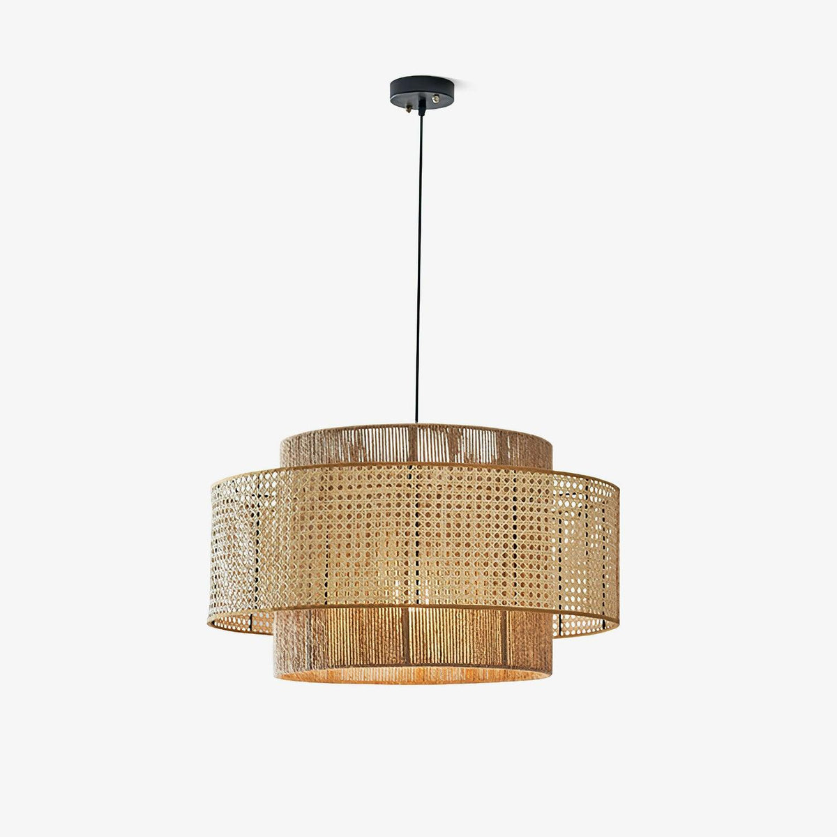 Crigen konzentrische Rattan-Pendelleuchte