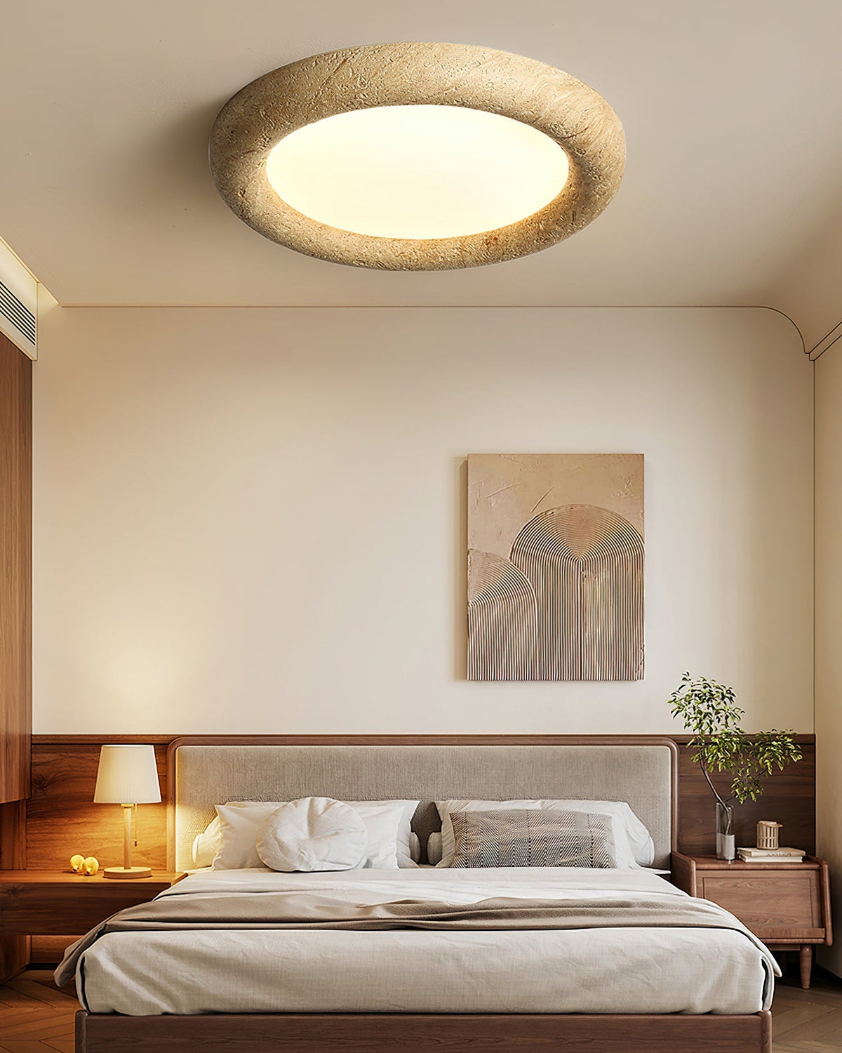 Soruise Deckenleuchte Beige Stein Minimalistisch Wohnzimmer | Cielum