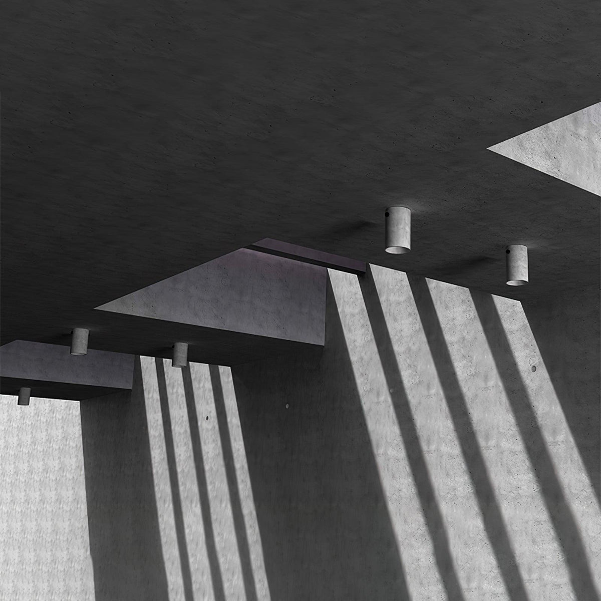 Berion zeitgenössische minimalistische Deckenleuchte aus Beton