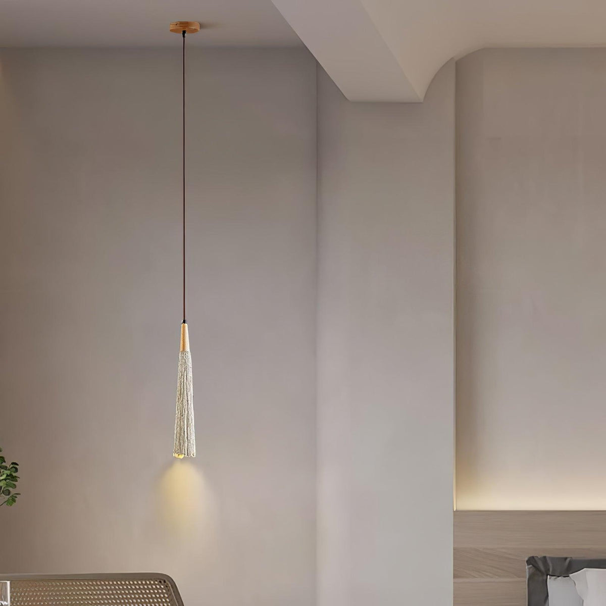 Lirixon Pendelleuchte aus Beton gefaltet