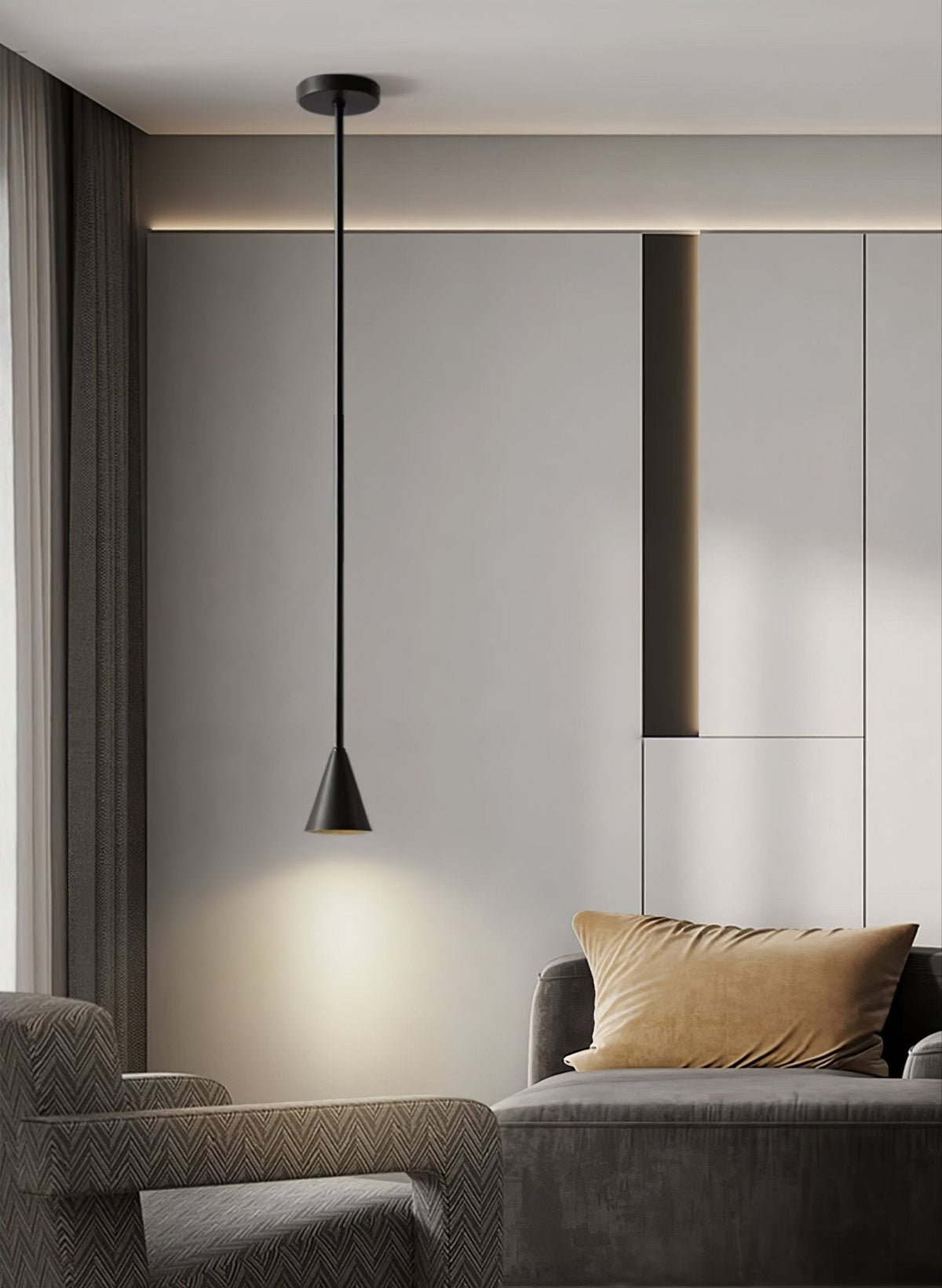 Cutheion zeitgenössische minimalistische Messing-Pendelleuchte