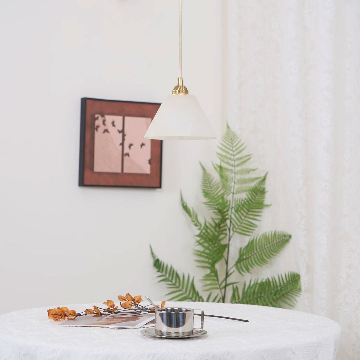 Alberise Minimalistische Pendelleuchte aus Alabaster