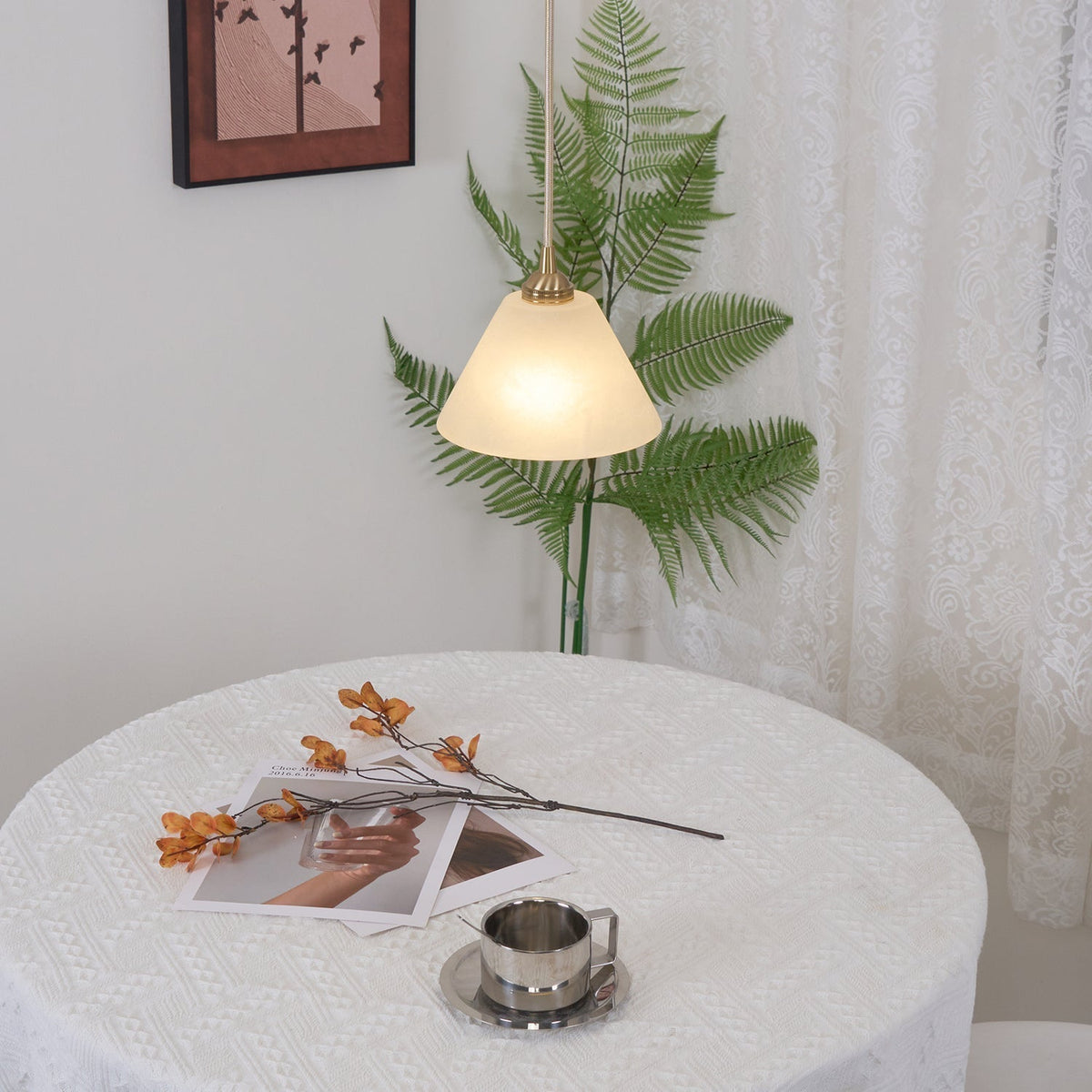 Alberise Minimalistische Pendelleuchte aus Alabaster