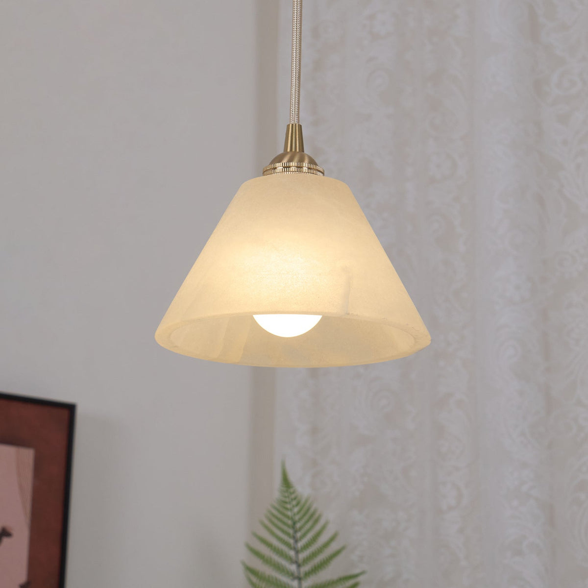 Alberise Minimalistische Pendelleuchte aus Alabaster