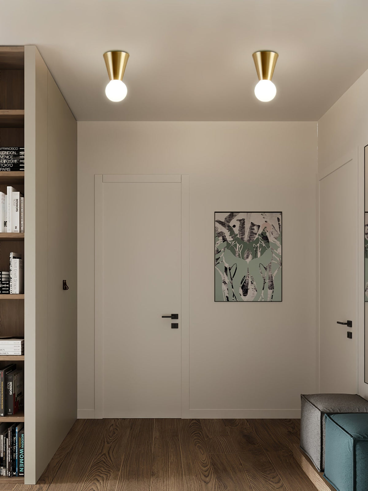 Nycareth moderne minimalistische Deckenleuchte aus Glas