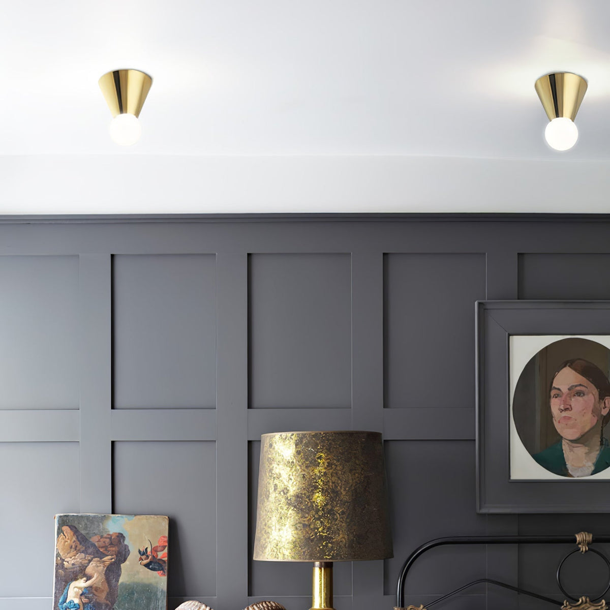 Nycareth moderne minimalistische Deckenleuchte aus Glas