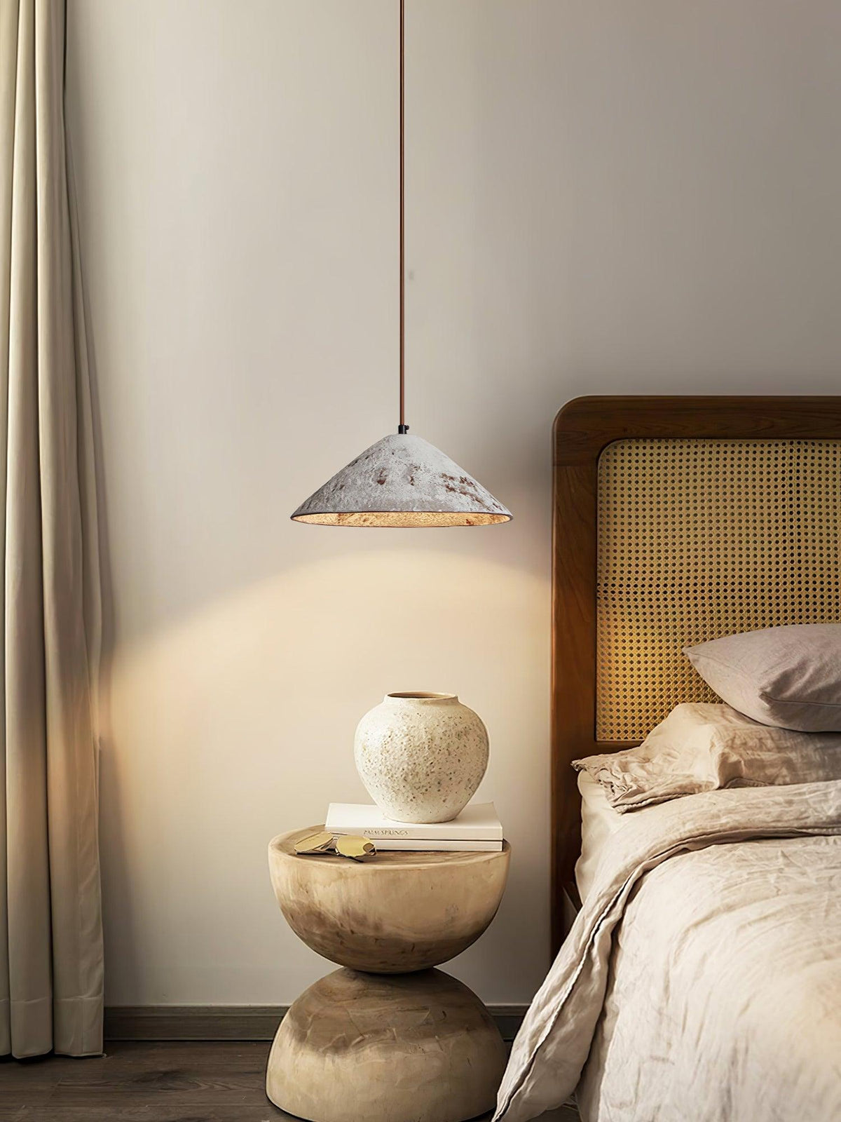 Sura Pendelleuchte aus Keramik Kegel Rustik Vintage Minimalistisch