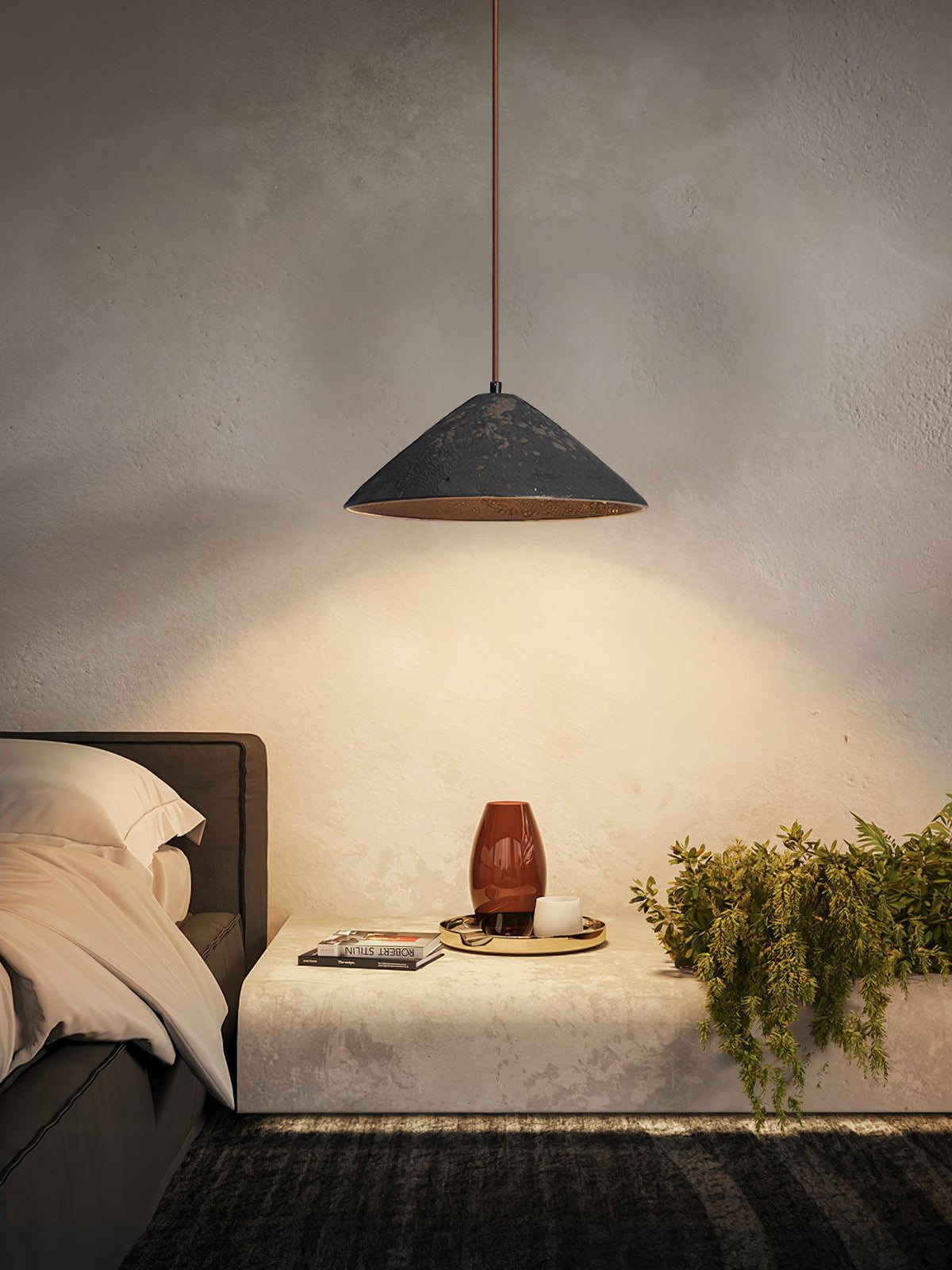 Sura Pendelleuchte aus Keramik Kegel Rustik Vintage Minimalistisch