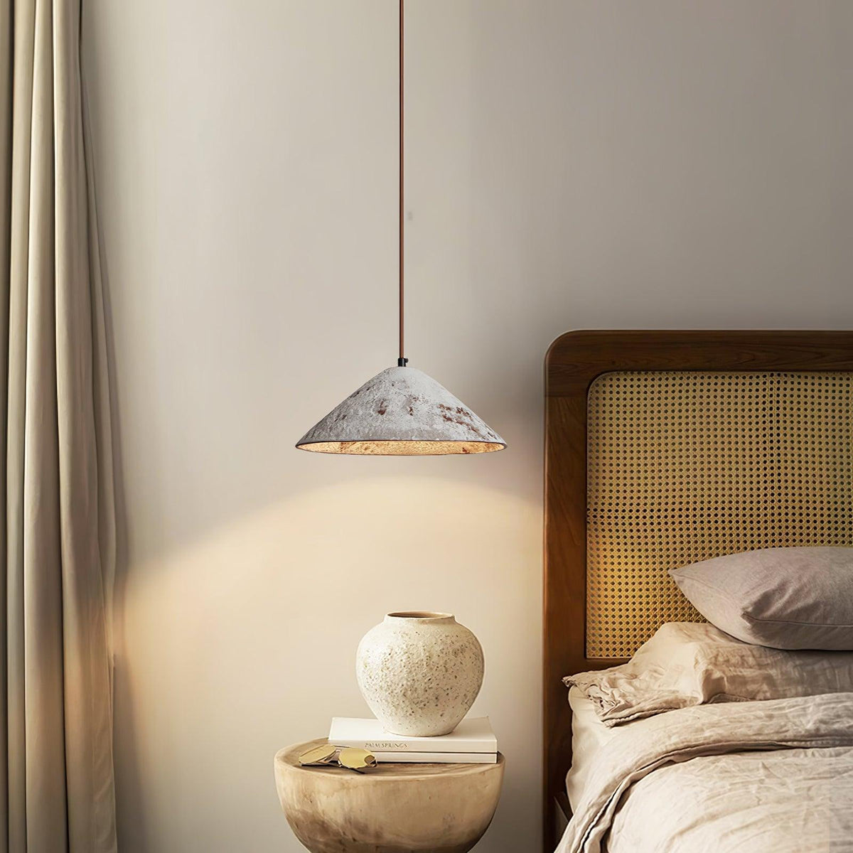 Sura Pendelleuchte aus Keramik Kegel Rustik Vintage Minimalistisch