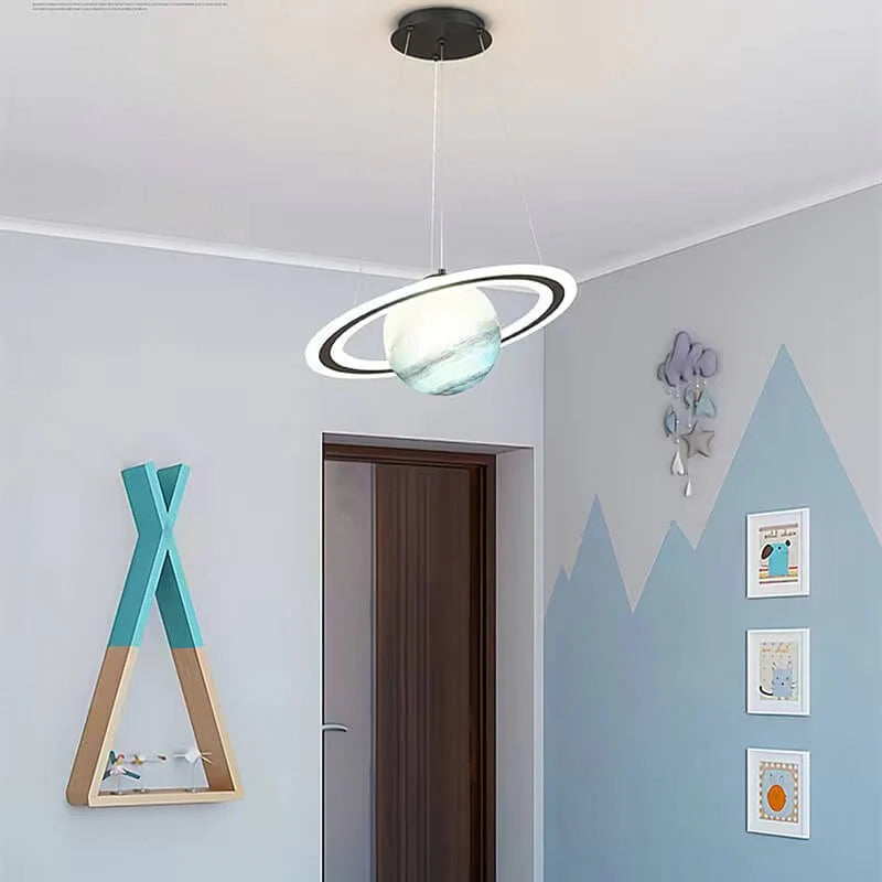 Aria Desinger LED Pendelleuchte Star Blau Orange Kinderzimmer