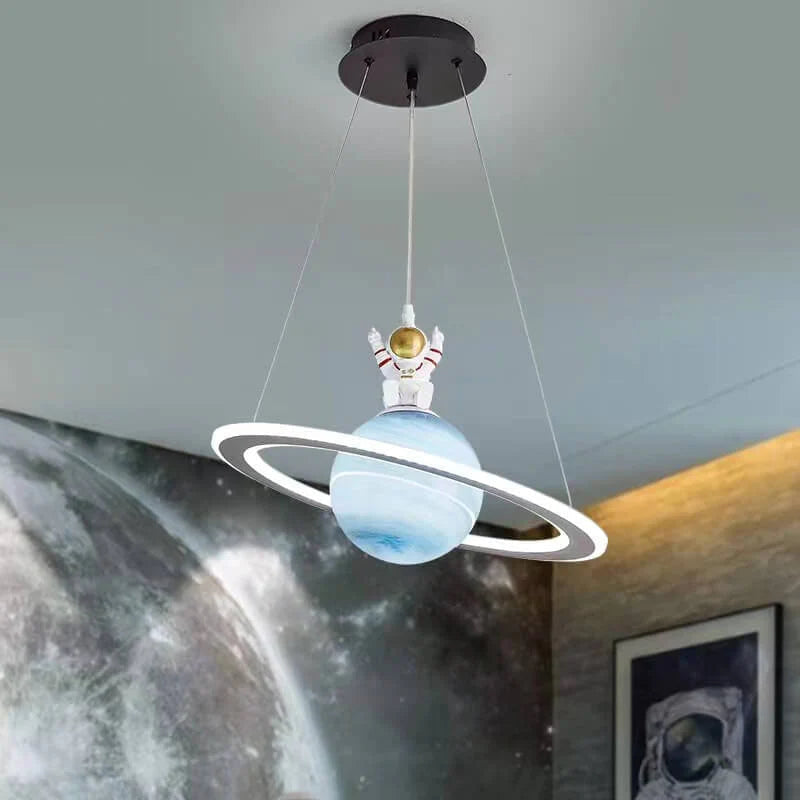 Aria Desinger LED Pendelleuchte Star Blau Orange Kinderzimmer