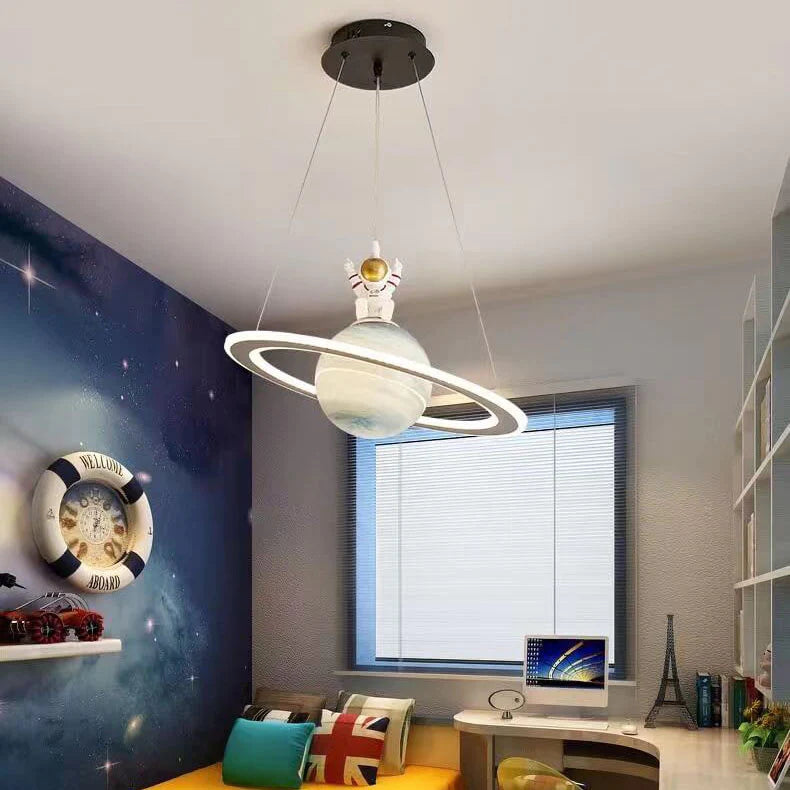 Aria Desinger LED Pendelleuchte Star Blau Orange Kinderzimmer