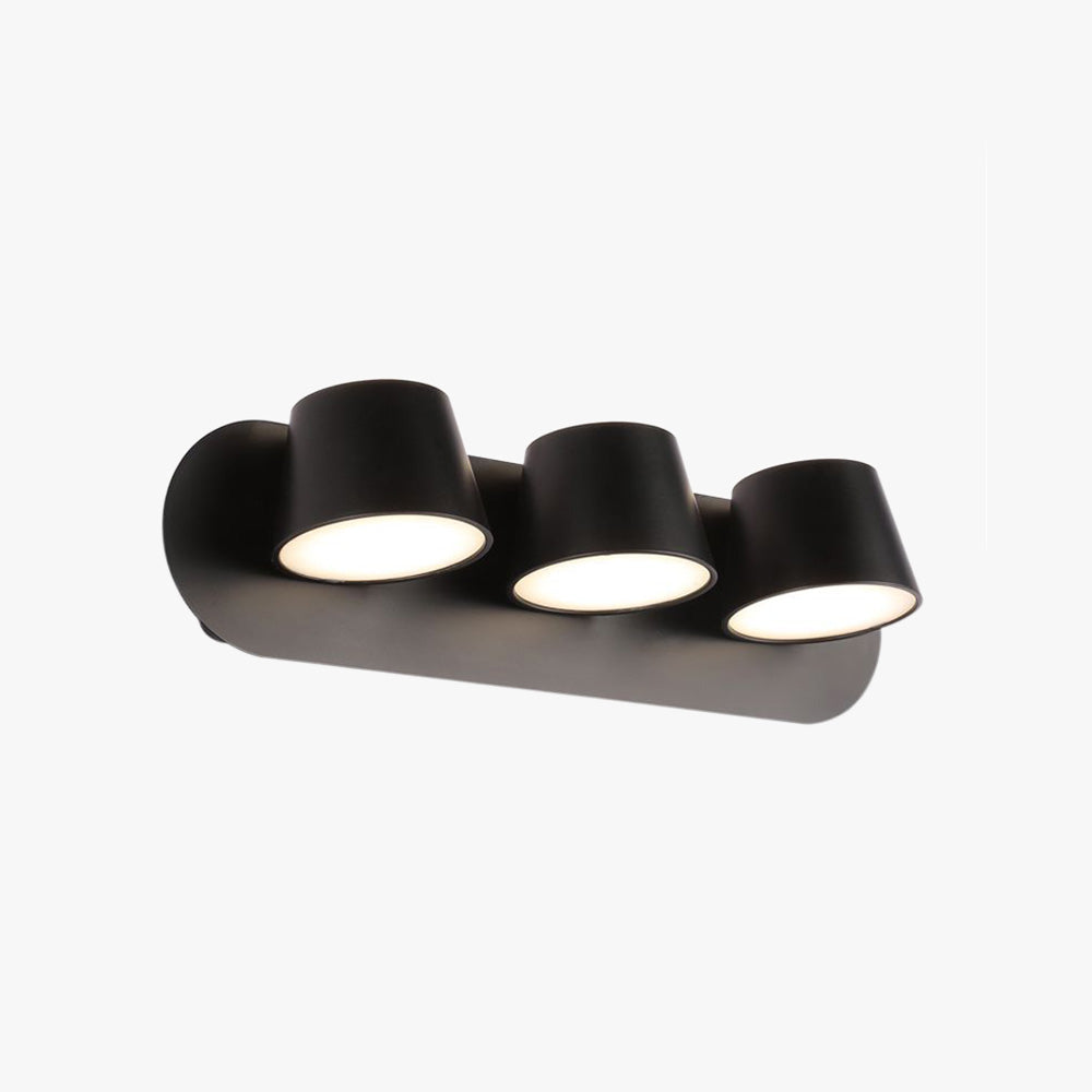 Kristy Modern LED Wandleuchte Schwarz Bad/Schlafzimmer Metall Acryl 1 /2/3-Licht