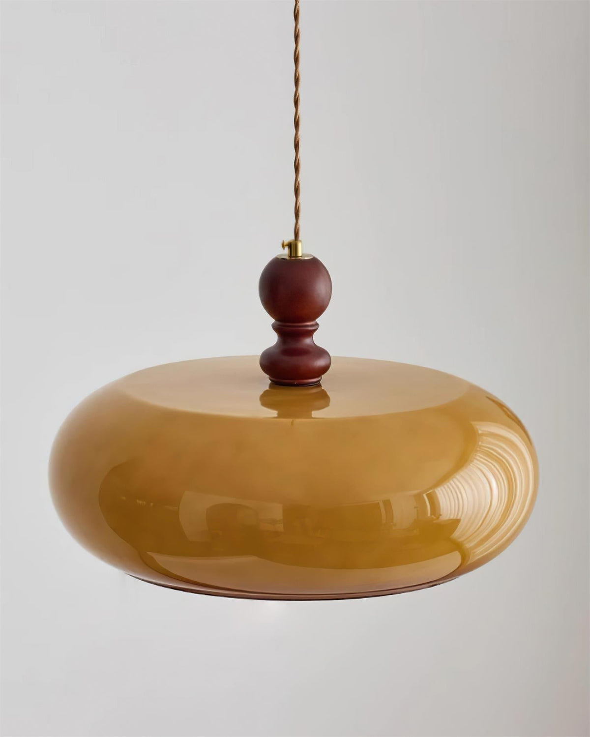 Arthur Bernsteinfarben Pendelleuchte aus Glas