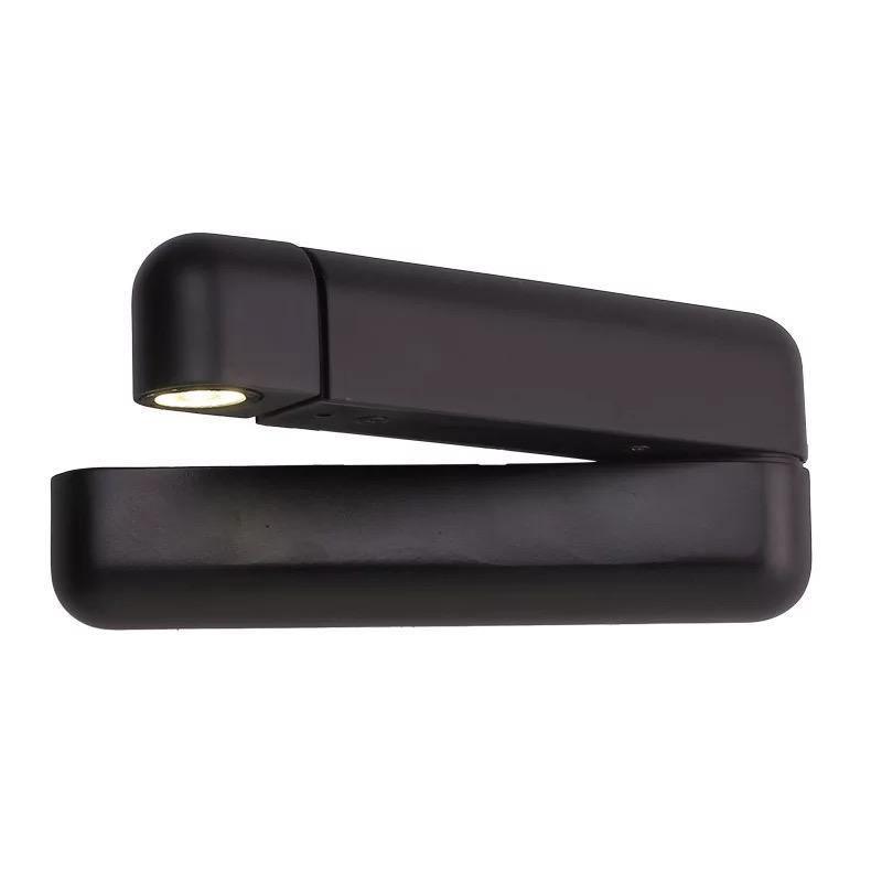 Soreora Wandleuchte Schwarz LED mit einstellbarem USB-Port