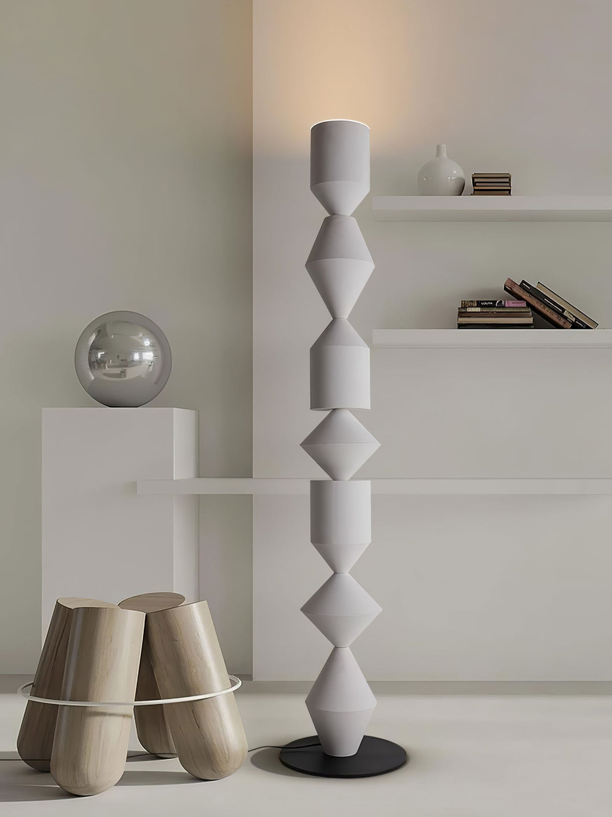 Drisen Minimalistische Stehleuchte aus Holz