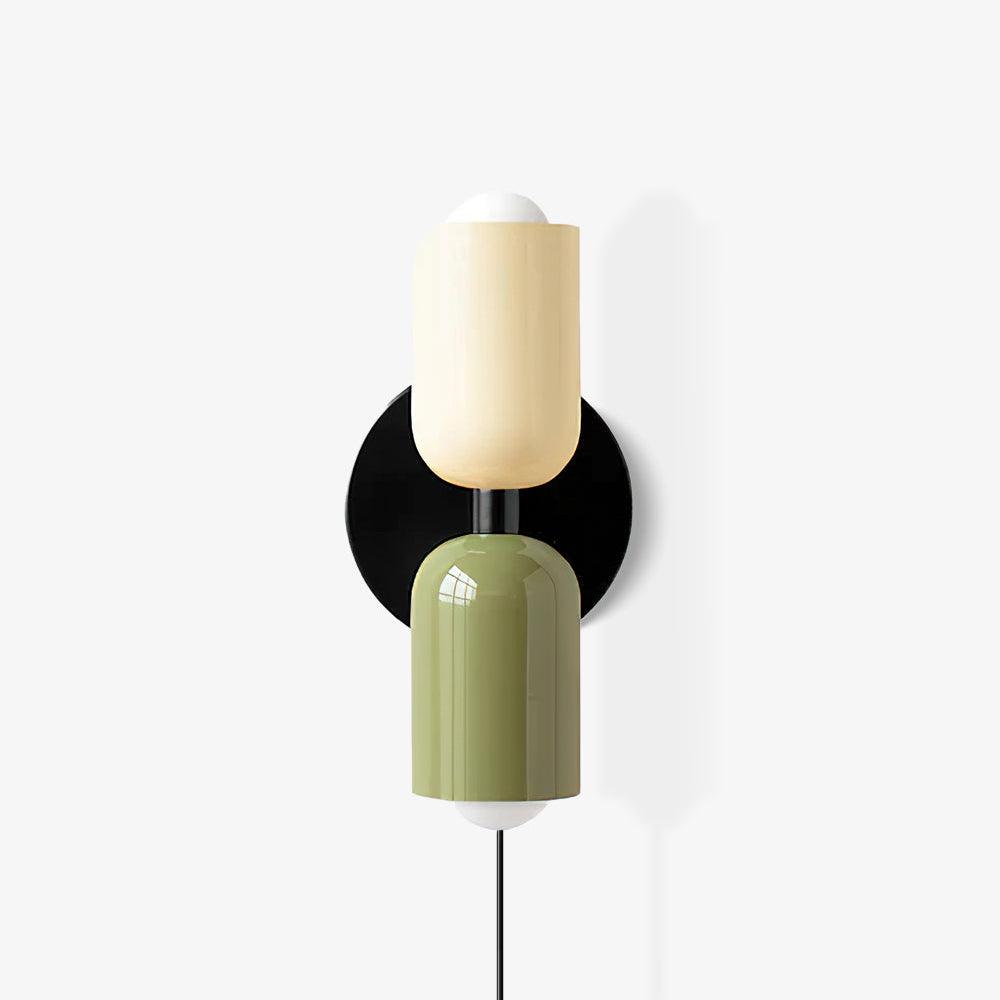 Teriielle Wandleuchte Grün Schwarz Minimalistisch Mit Stecker