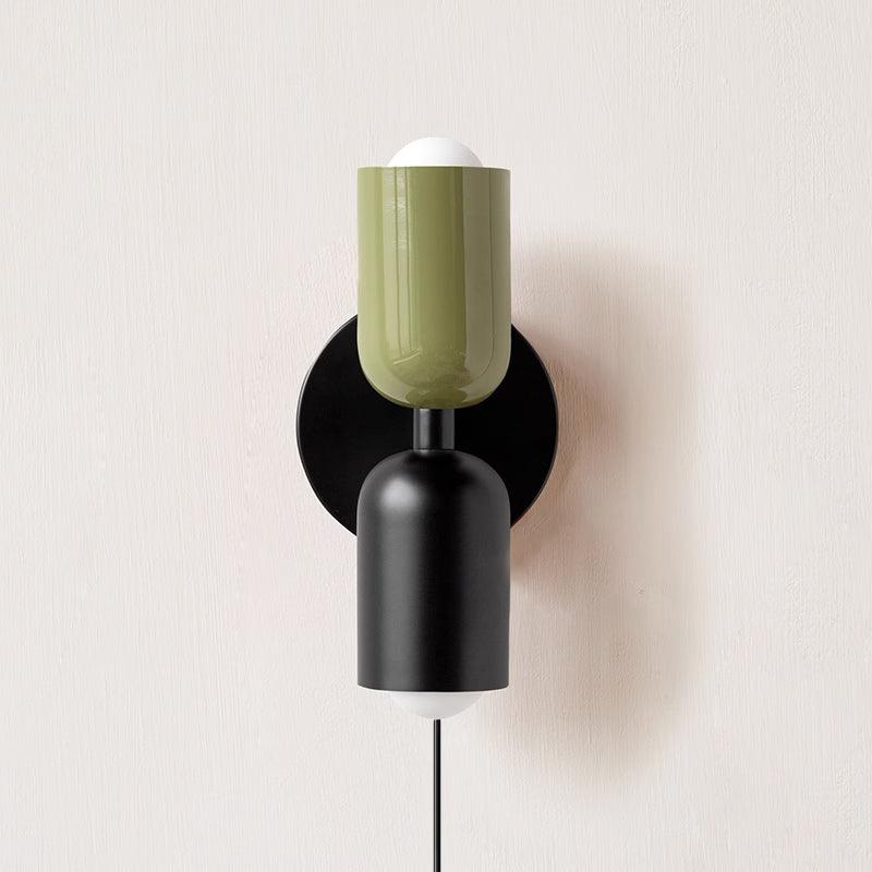 Teriielle Wandleuchte Grün Schwarz Minimalistisch Mit Stecker