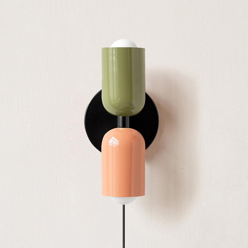 Teriielle Wandleuchte Grün Schwarz Minimalistisch Mit Stecker