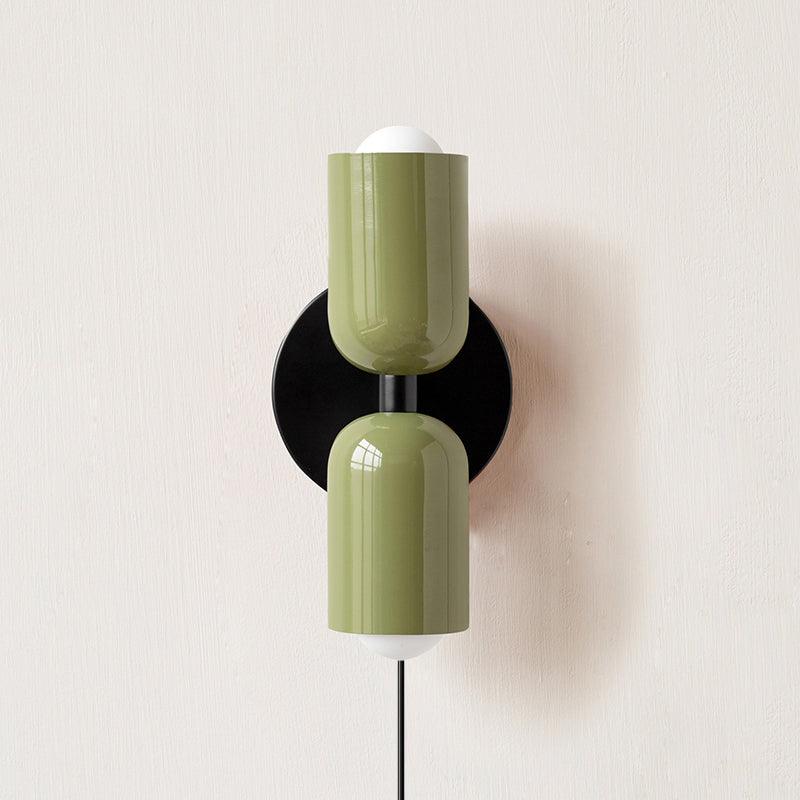 Teriielle Wandleuchte Grün Schwarz Minimalistisch Mit Stecker