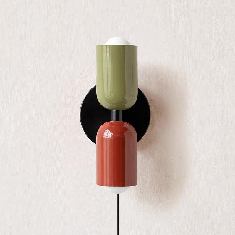 Teriielle Wandleuchte Grün Schwarz Minimalistisch Mit Stecker