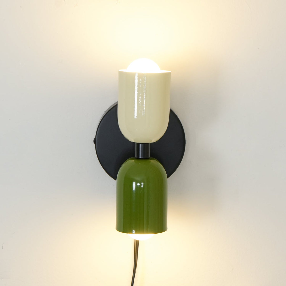 Teriielle Wandleuchte Grün Schwarz Minimalistisch Mit Stecker