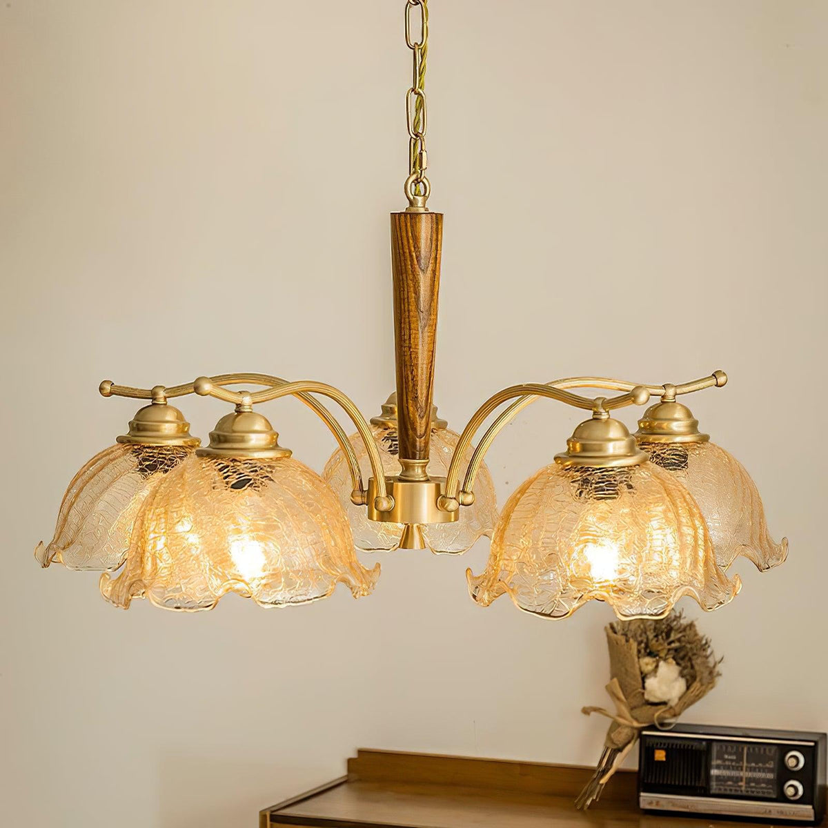 Orchid Vintage-Glas-Kronleuchter