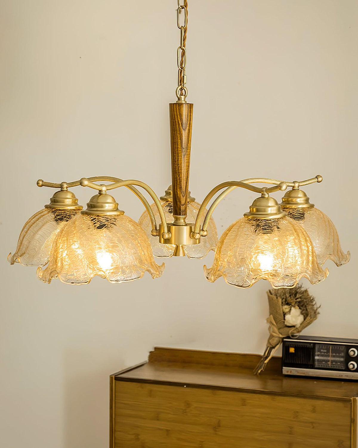 Orchid Vintage-Glas-Kronleuchter