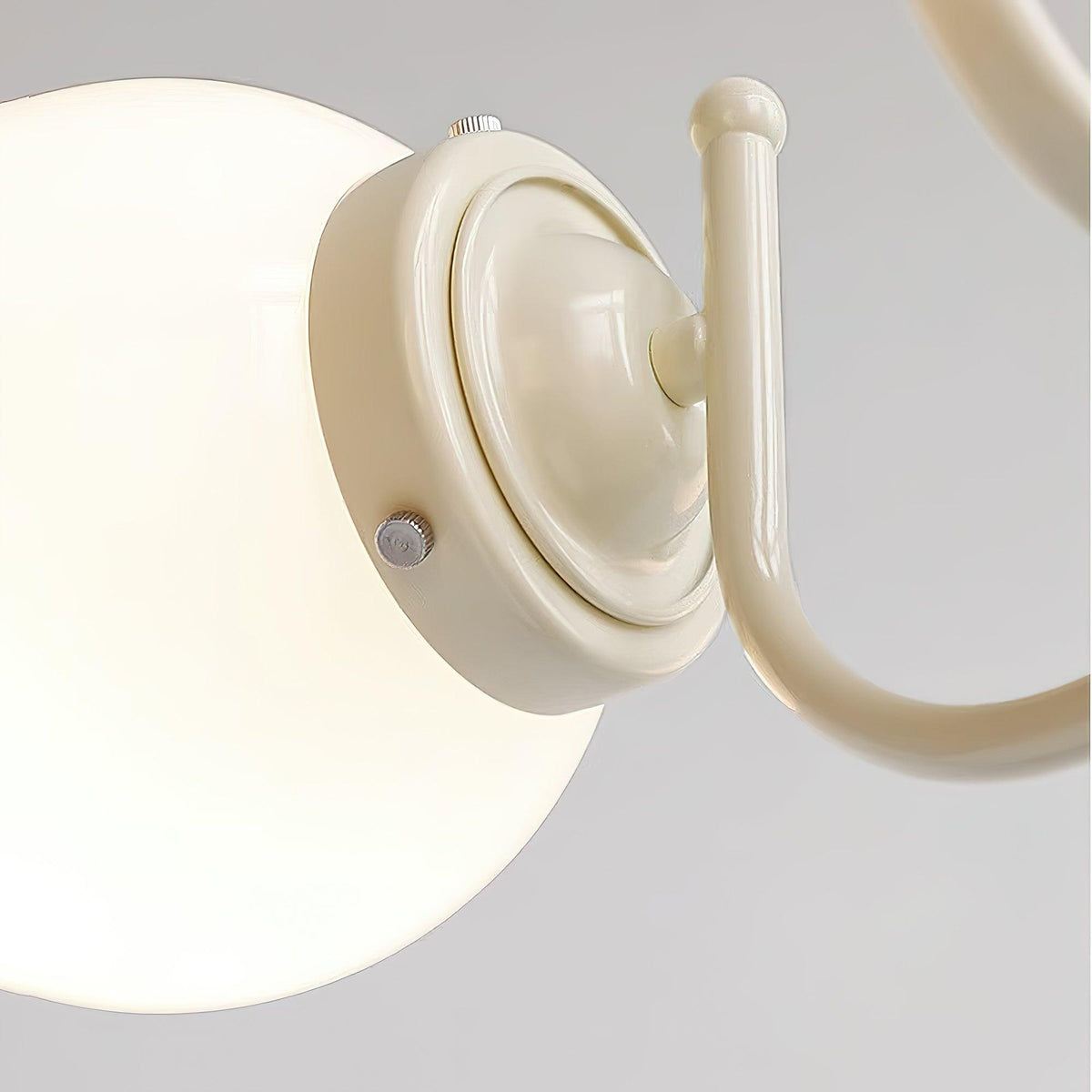 Elauian Kronleuchter Kugel Schirm Creme modern