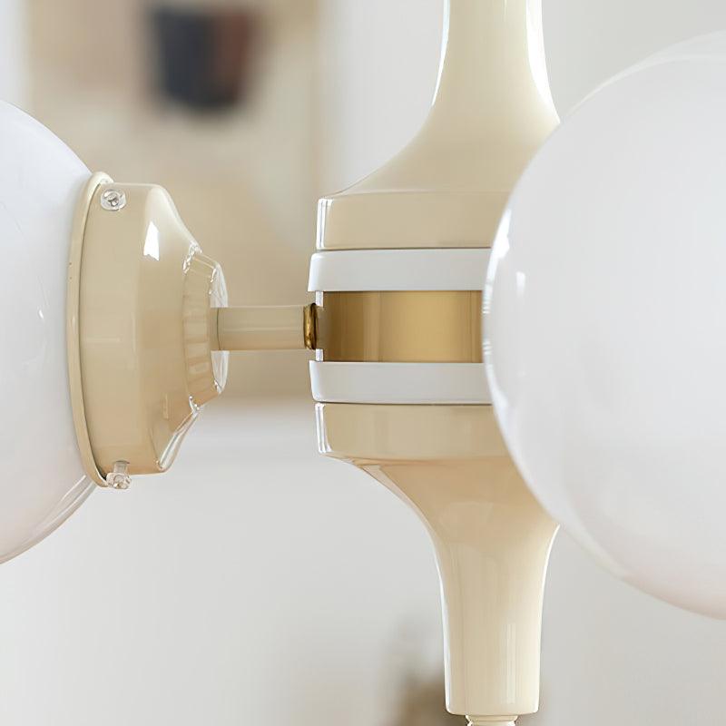Elauian Kronleuchter Kugel Schirm Creme modern