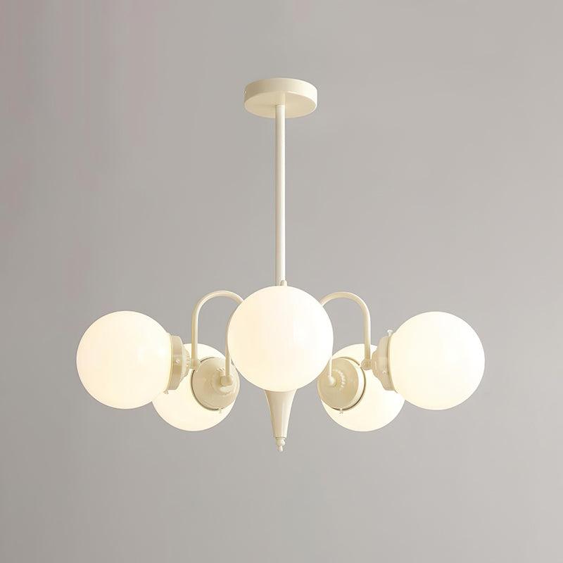 Elauian Kronleuchter Kugel Schirm Creme modern
