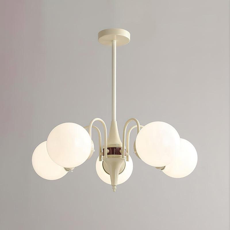 Elauian Kronleuchter Kugel Schirm Creme modern