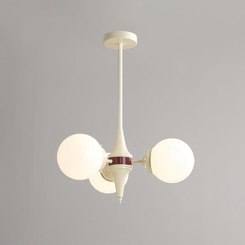 Elauian Kronleuchter Kugel Schirm Creme modern
