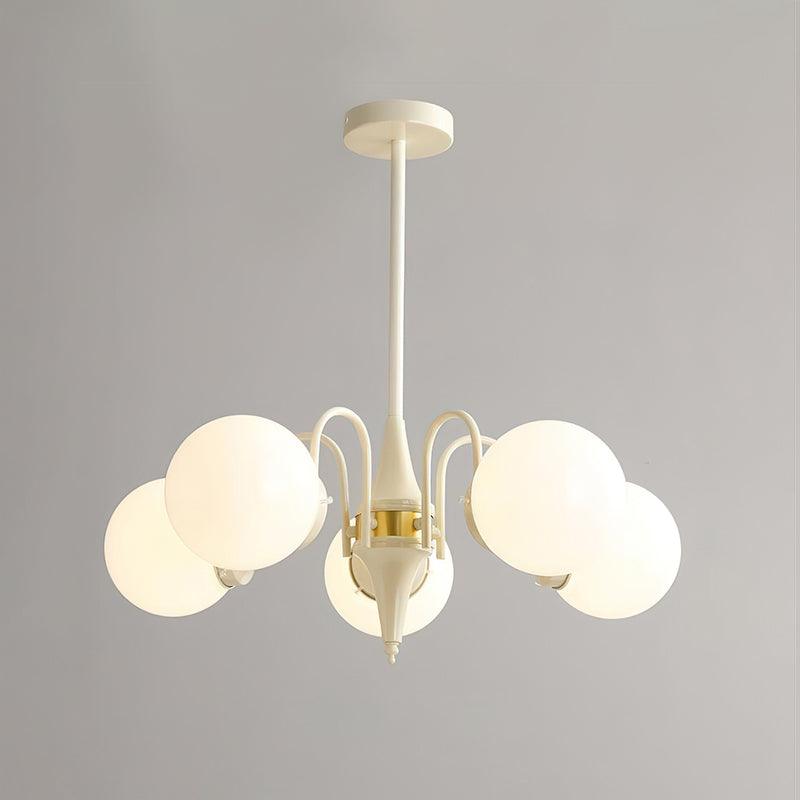 Elauian Kronleuchter Kugel Schirm Creme modern