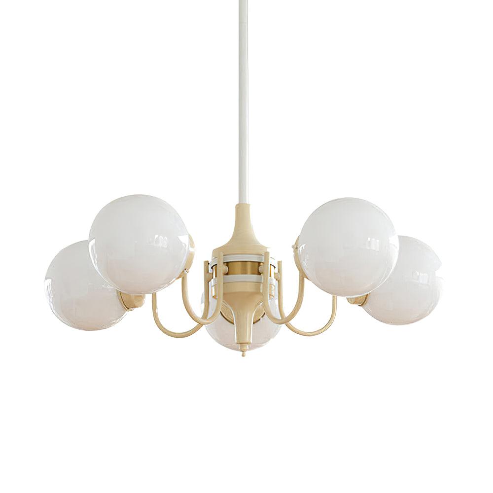 Elauian Kronleuchter Kugel Schirm Creme modern