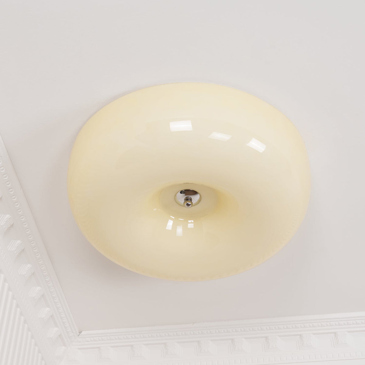 Velisiel Kronleuchter Cream Pudding aus mundgeblasenem Glas