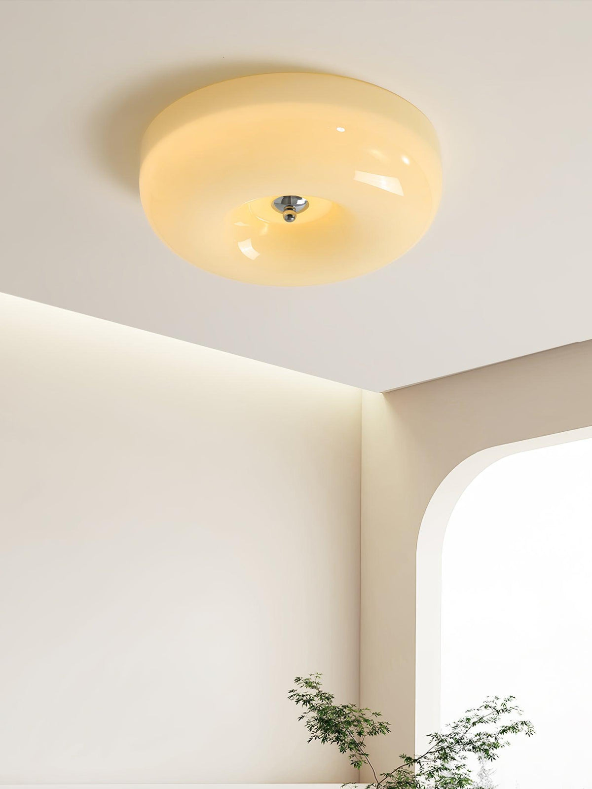 Velisiel Kronleuchter Cream Pudding aus mundgeblasenem Glas