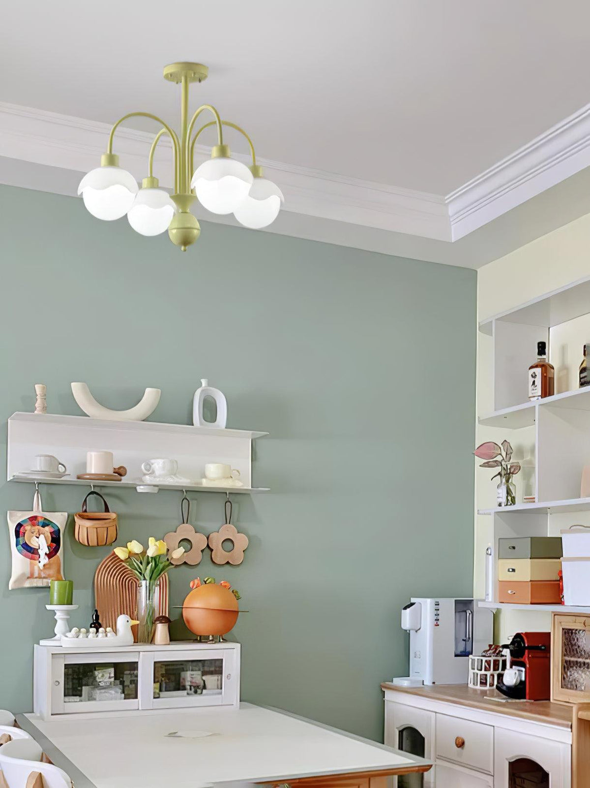Sorivora Kronleuchter Creamy Lychee Matcha Grün Arm