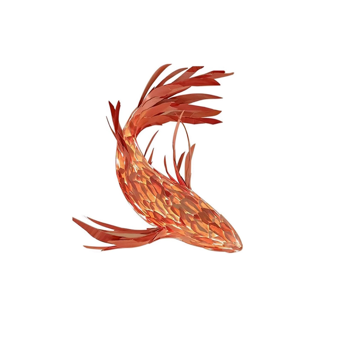 Aureline Crimson Swirl Koi Kronleuchter in Rot