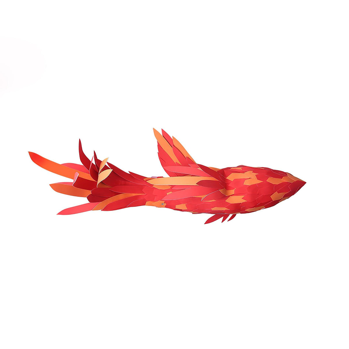Aureline Crimson Swirl Koi Kronleuchter in Rot
