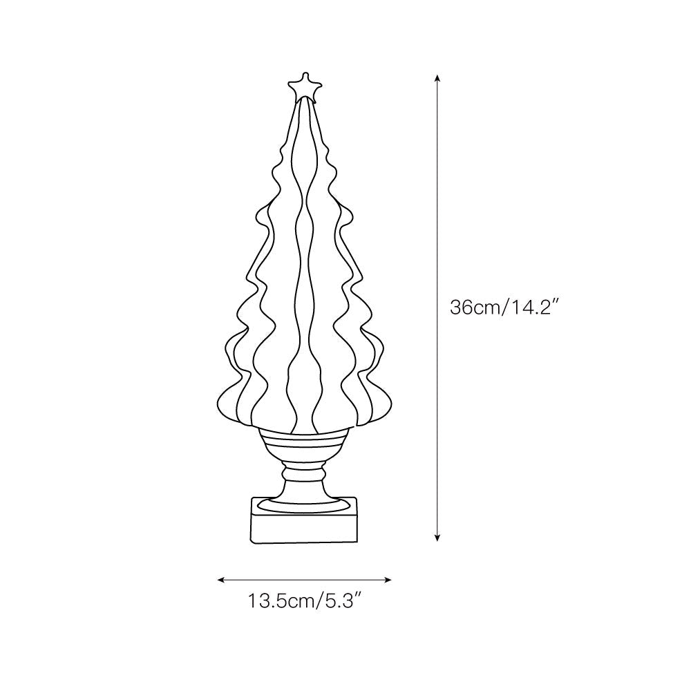 Kristall-Weihnachtsbaum-Tischleuchte (eingebaute Batterie)