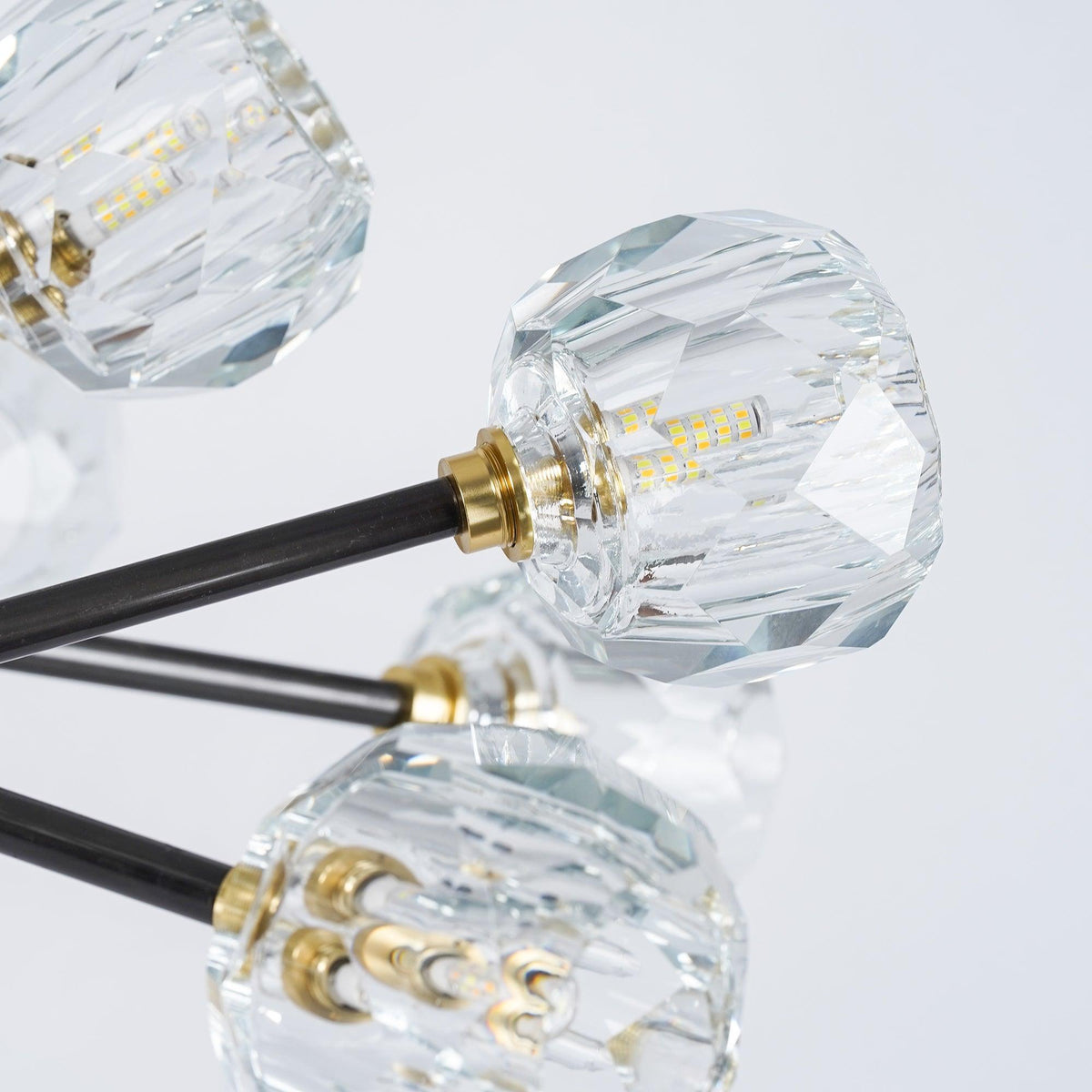 Thalyn Pendelleuchte Kristallkugel Messing Cluster