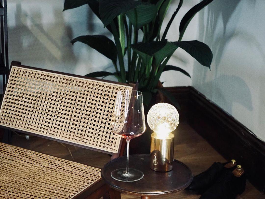 Lyrician Messing-Glas-Industrie-Tischlampe