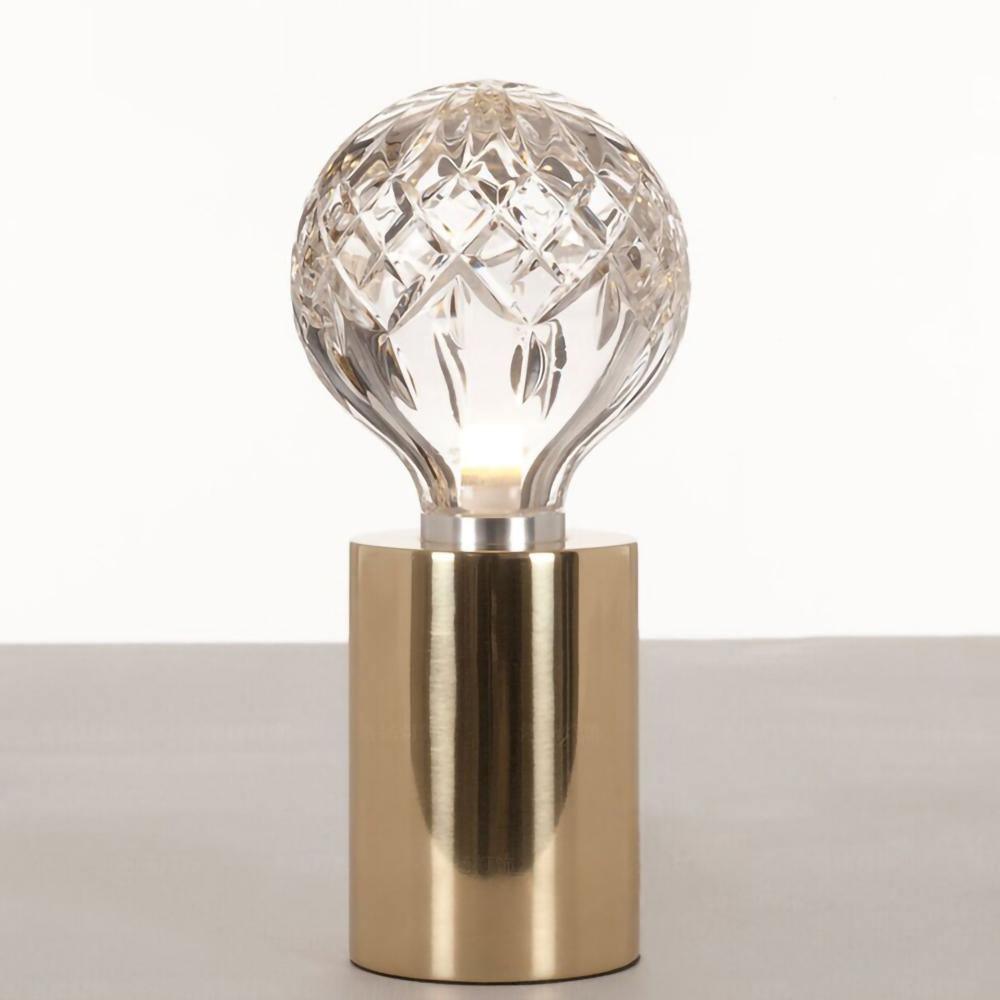 Lyrician Messing-Glas-Industrie-Tischlampe